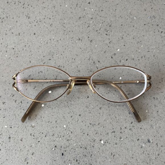 Anne Klein Eyeglasses Frames ONLY AK9056 416S Brown Round Full Rim 51-17-135 main image 7
